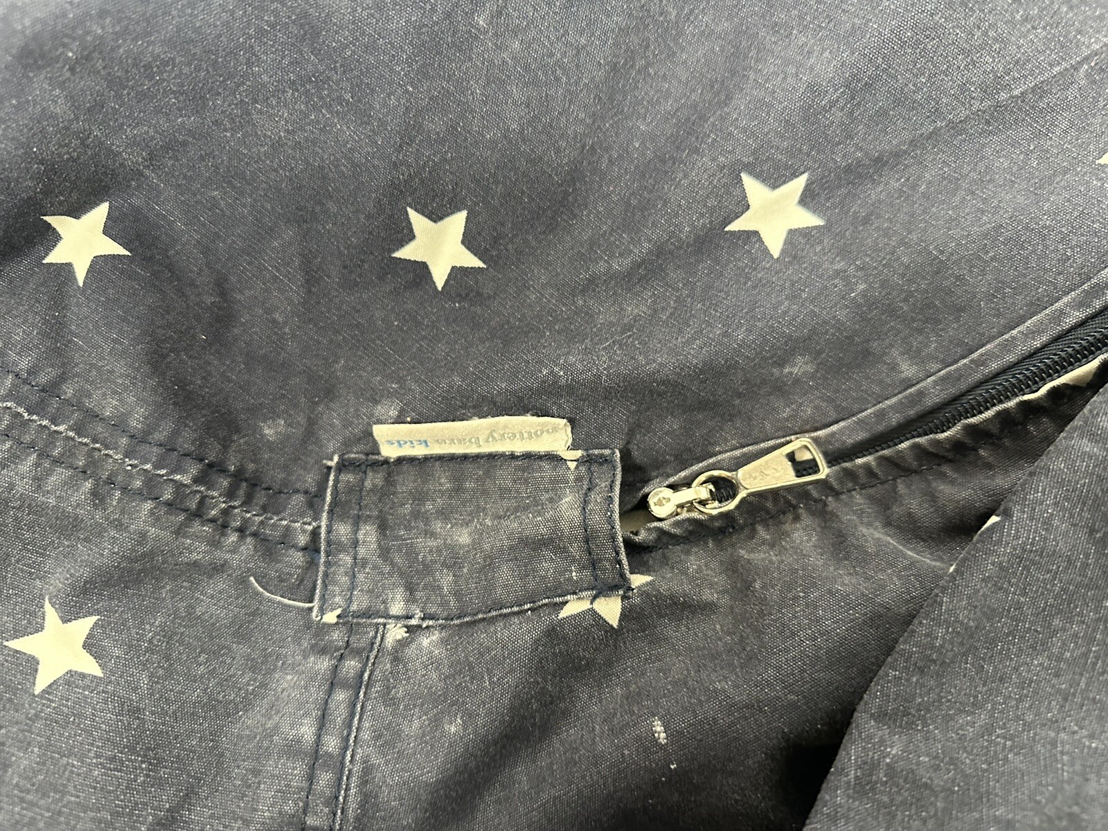 Pottery Barn Kids Anywhere Beanbag Navy Glow-in-the-Dark Stars Slipcover