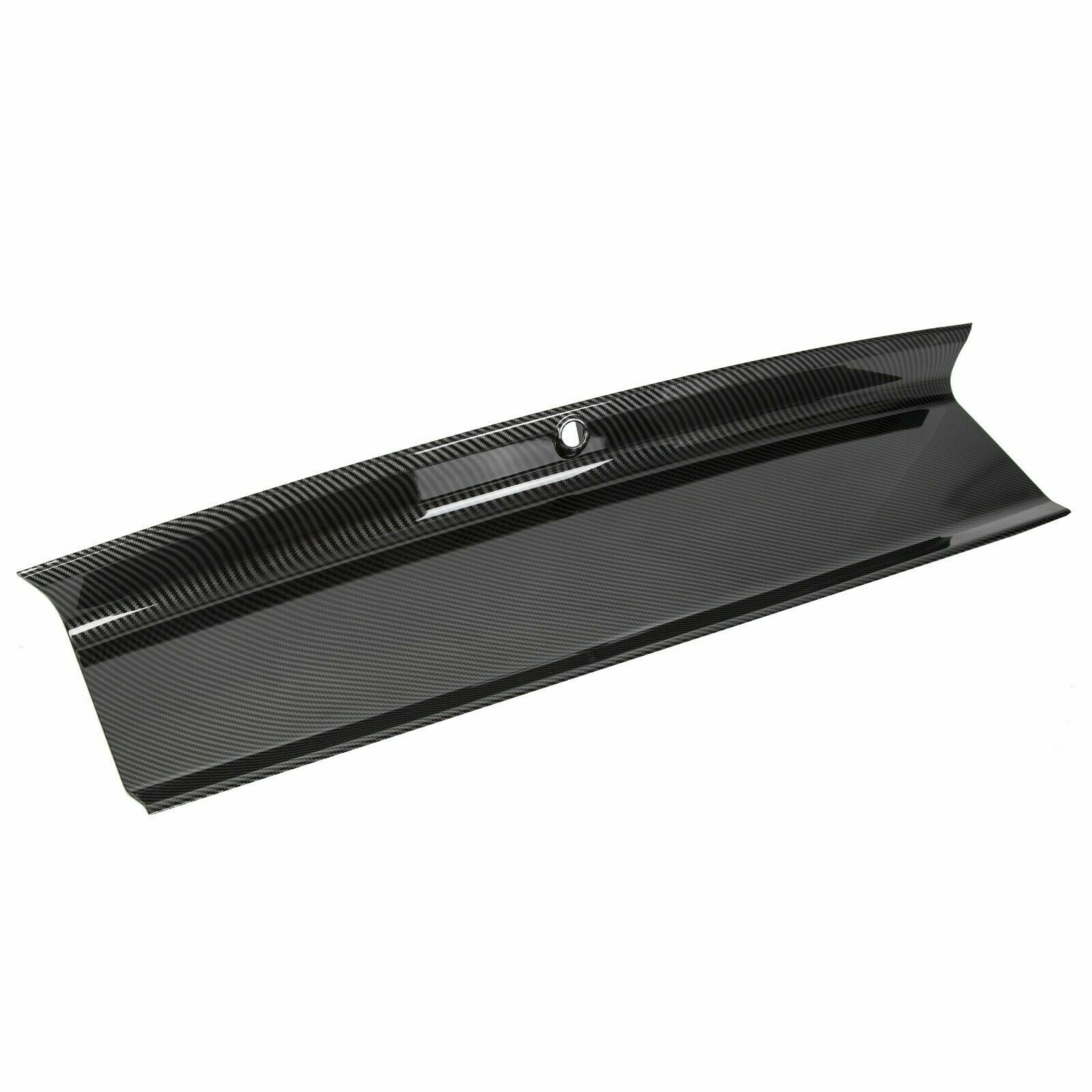 Carbon Fiber Look Rear Trunk Panel Decklid Trim Cover For Ford Mustang GT 15-23