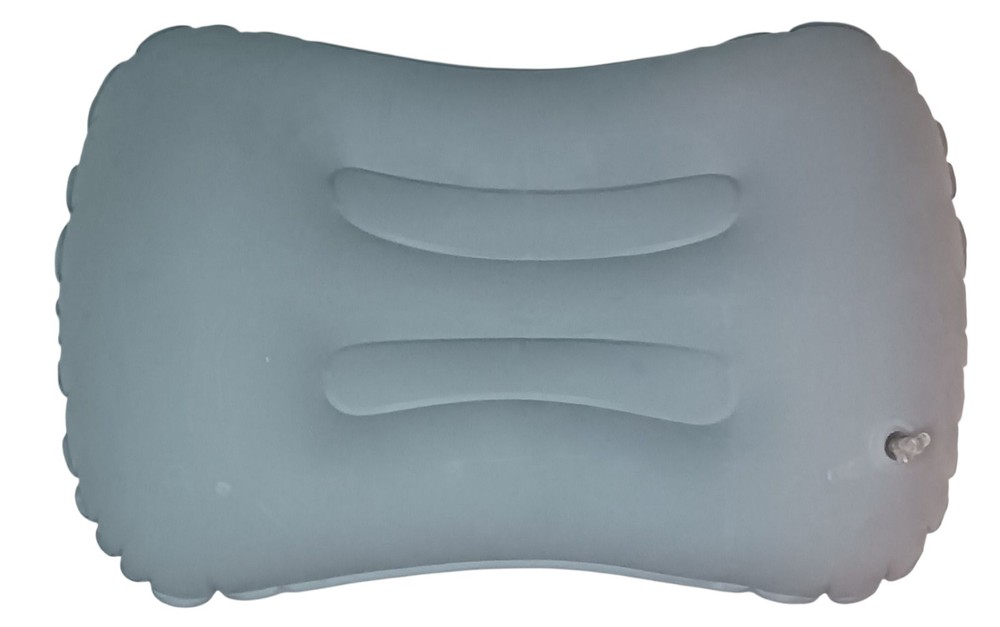 A inflatable travel pillow.