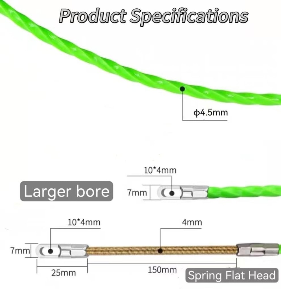360 Degree Flexible Fish Tape Wire Puller - Ideal for Electrical Installations