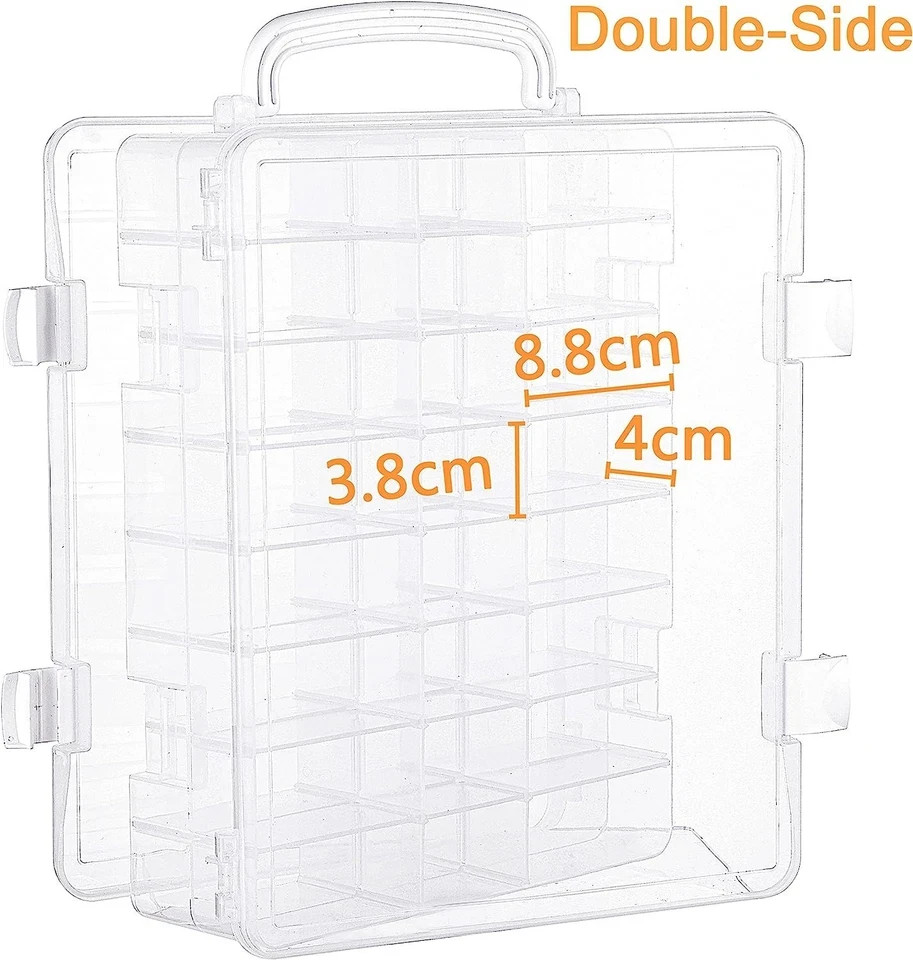 New brothread Double-Sided Storage Organizer/Box with Total 48 Adjustable