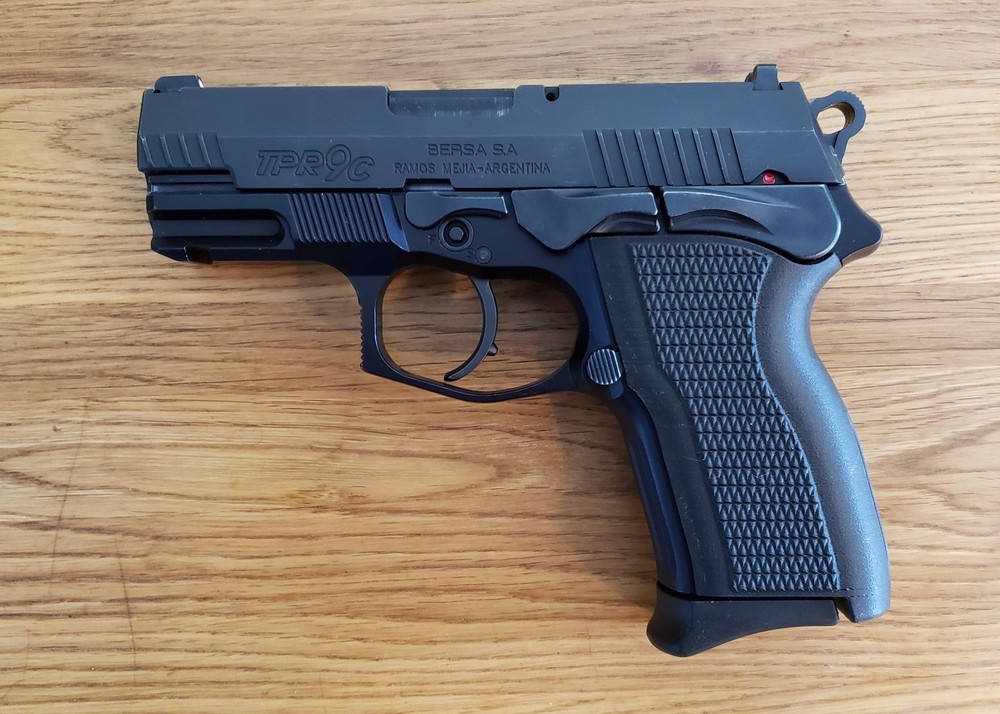 Bersa TPR9C Compact Pistol Grip Upgrade, Enhanced Texture & Backstrap, Thunder.