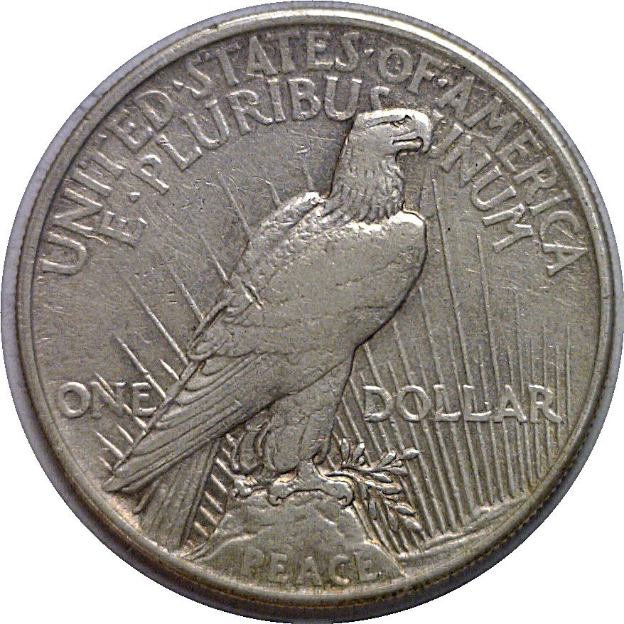 1921 $1 Silver Peace Dollar VF