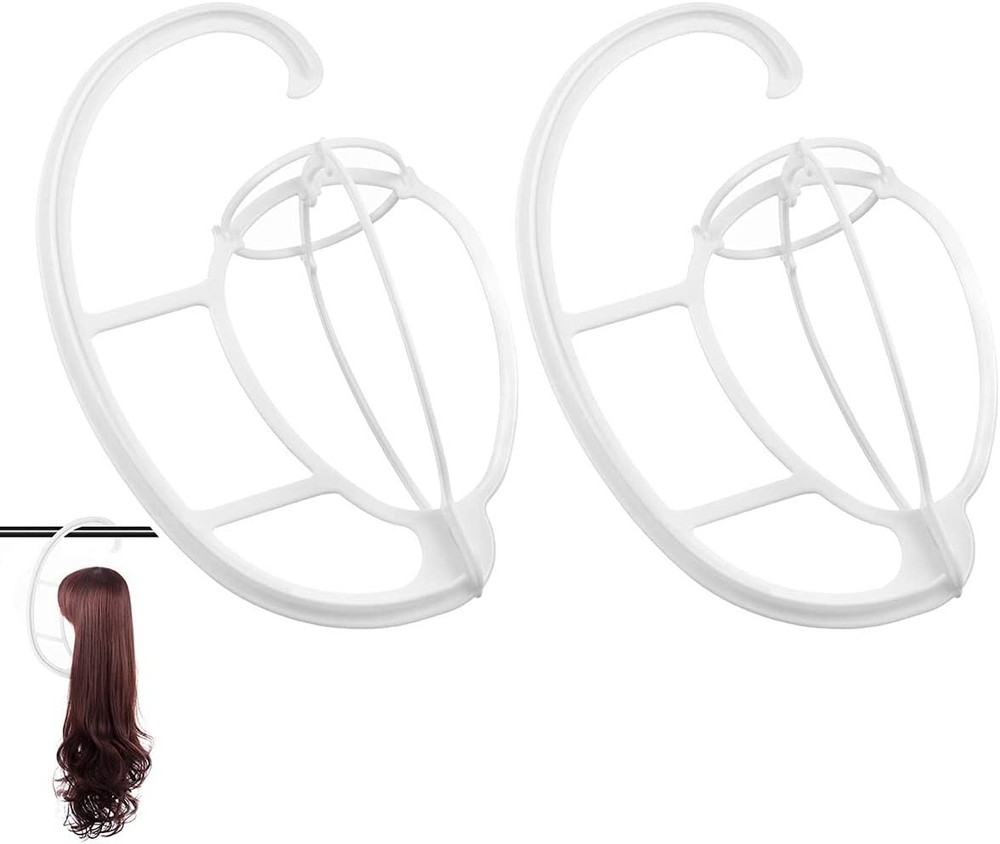 Dreamlover Wig Stand Hangers, 2 Sets White