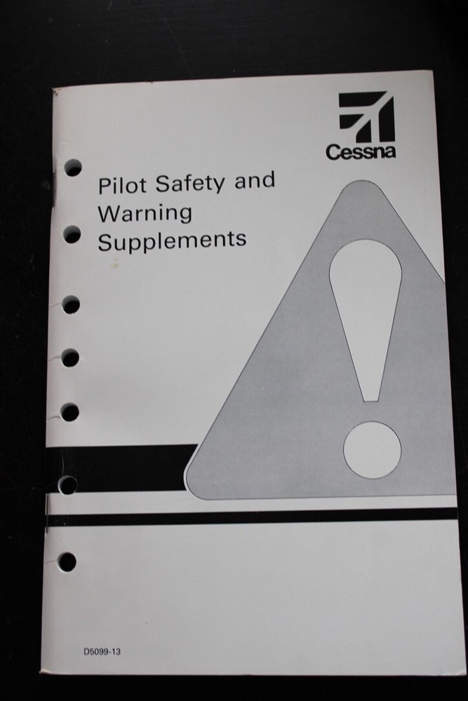 Cessna Pilot Safety And Warning Supplements - 1985 Manual