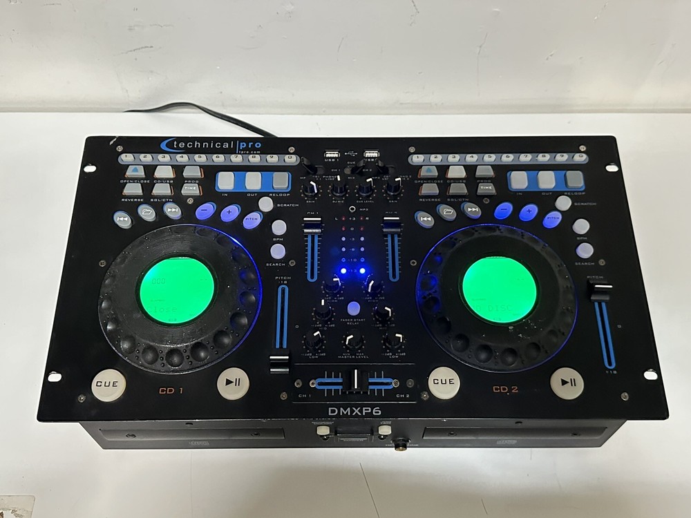 Technical Pro DMXP6 Double CD Mixer with USB, Scratch and BPM ~ Partially Works