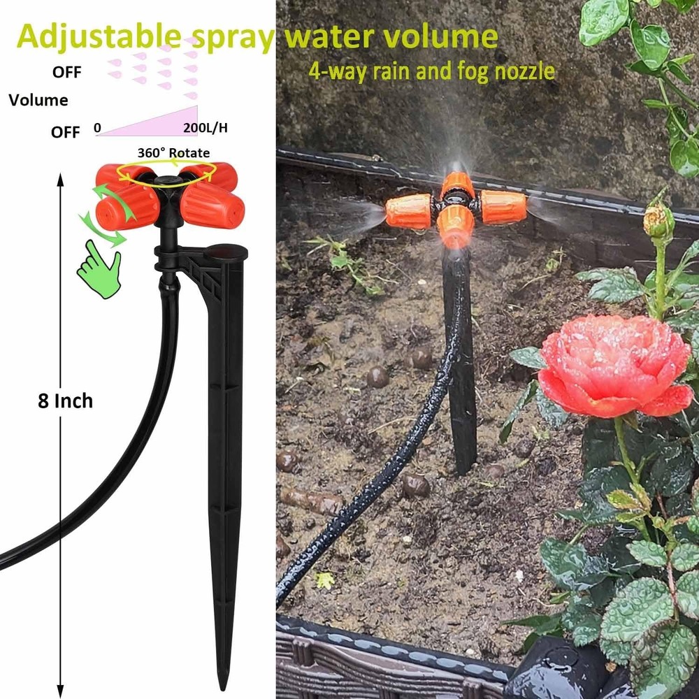 Complete Drip Irrigation System - 160Ft Hose with Automatic Water Timer Included