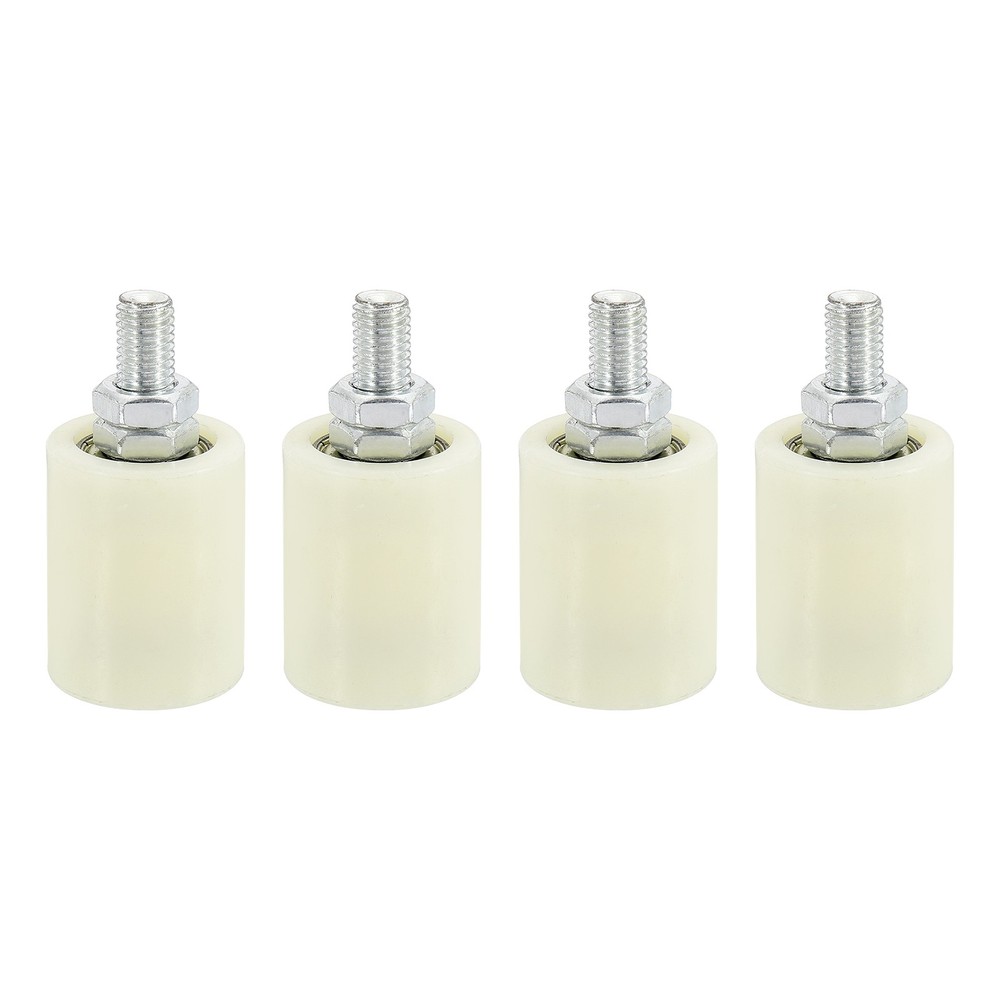 2Set Slide Gate Guide Roller 2" Adjustable Nylon Rollers, White