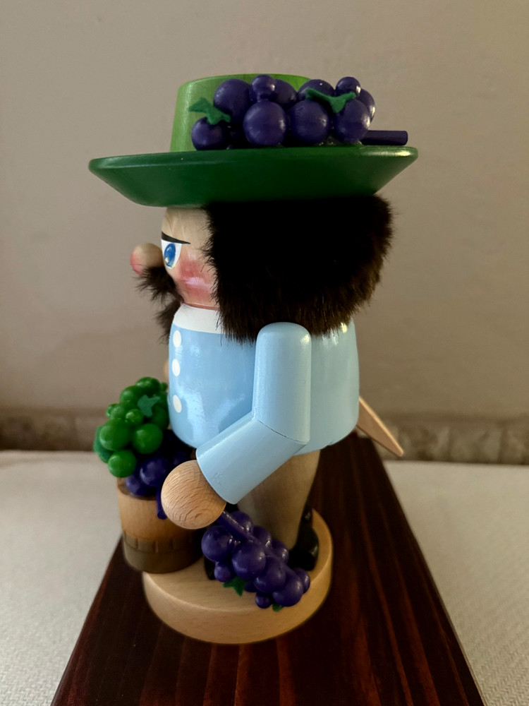 Steinbach Nutcracker Winemaker Wine Germany Christmas Decor Wood No Box 9.5"