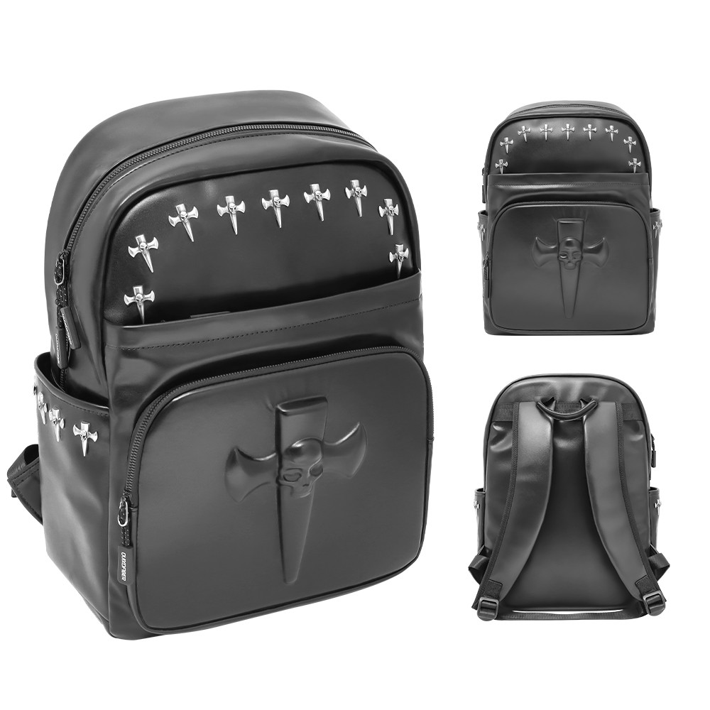 PU leather Multi-Functional Waterproof Motorcycle Backpack Travel Bag