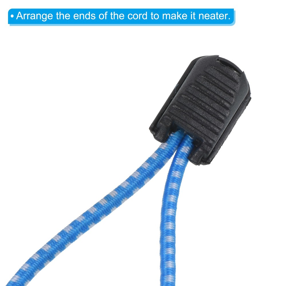 Zipper Pull Tabs, 25 Pack Cord Ends Extension Zip Fixer 21mm, Black
