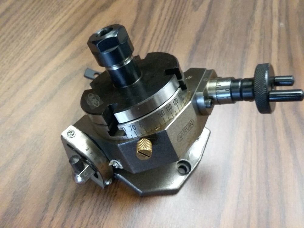 3" TILTING ROTARY TABLE w. ER16 COLLET CHUCK ADAPTER #TTSK-75ER16- NEW