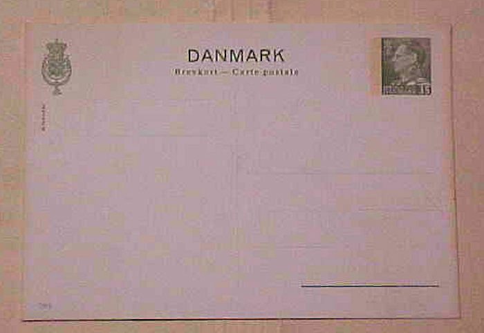 DENMARK  POSTAL CARD MINT #P250  cat.$20.00