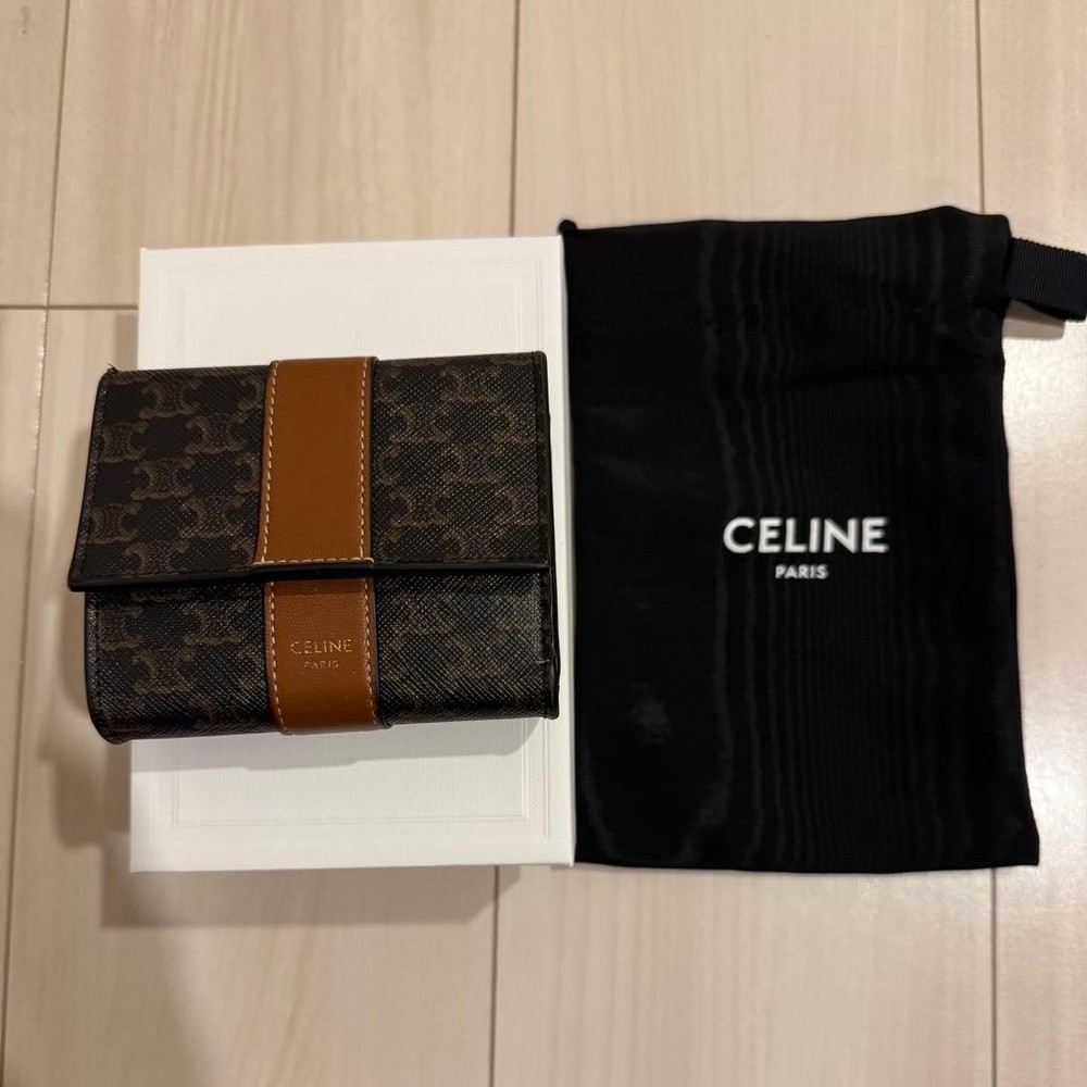 Item CELINE Small Trifold Wallet From Japan