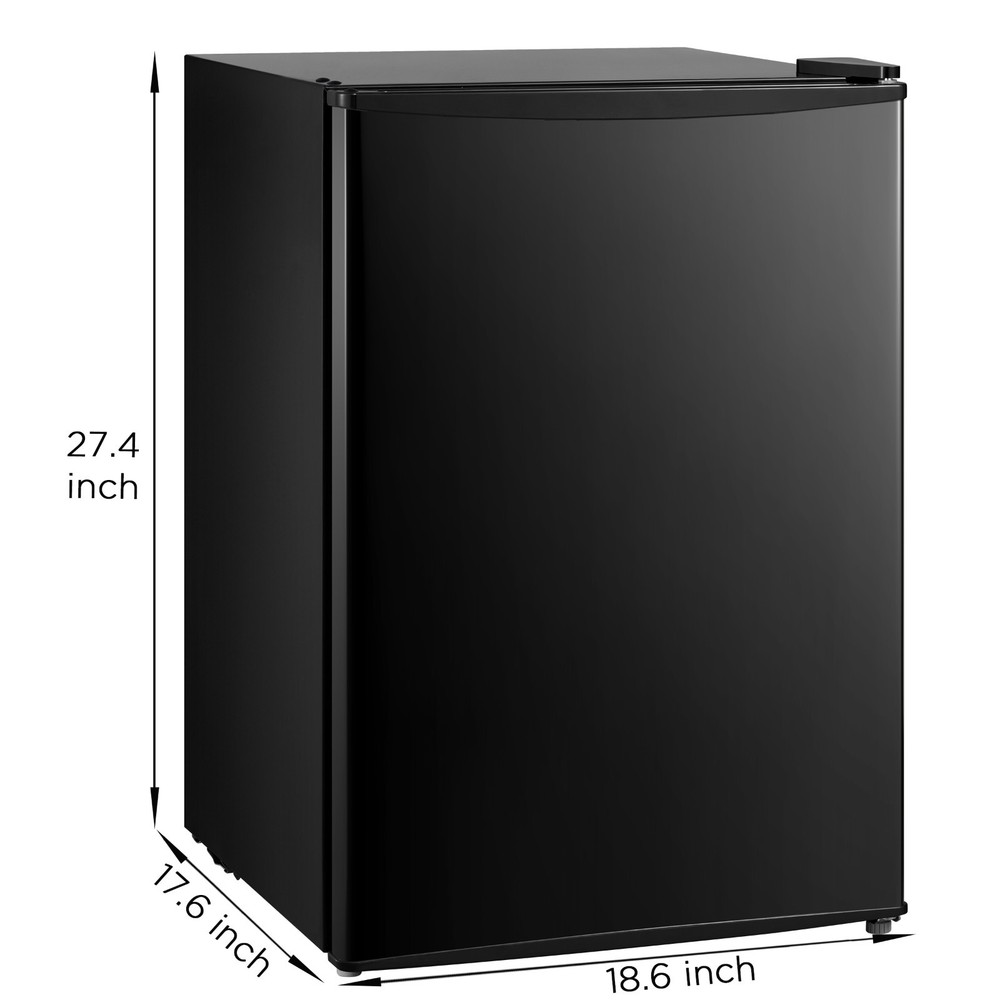 Mainstays 2.7 Cu Ft Compact Fridge, Black, Adjustable Shelves