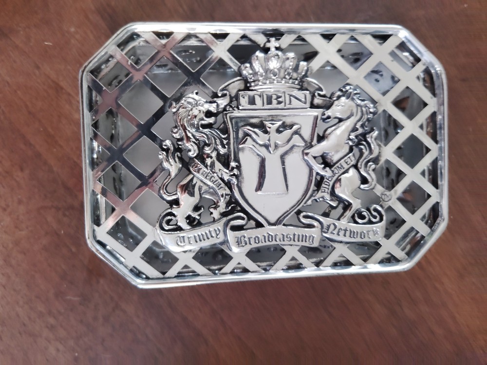 Trinity Broadcasting Network Silver Tone Trinket Box