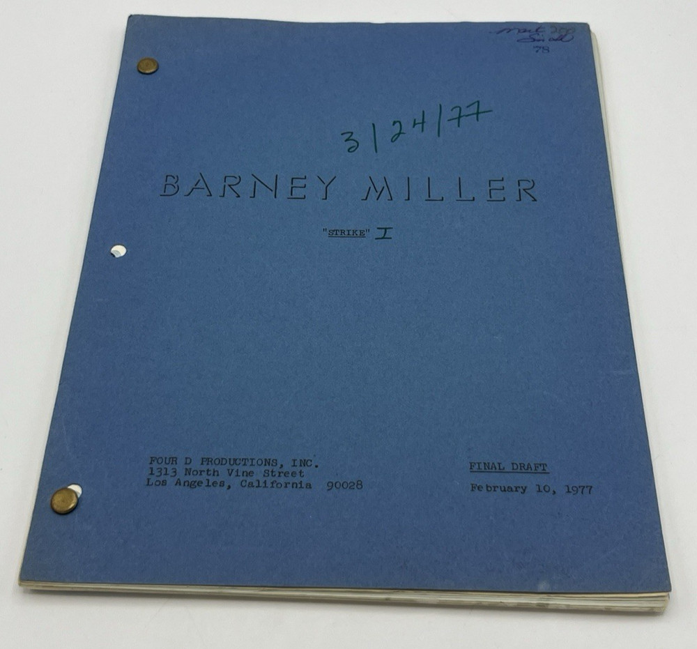 Barney Miller Original TV Script 1977 Strike I Episode
