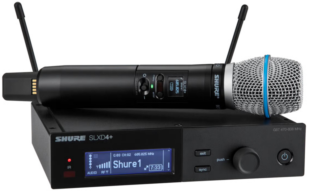 Shure SLXD24+/B87A Wireless Handheld System with Beta 87A Microphone 24bit