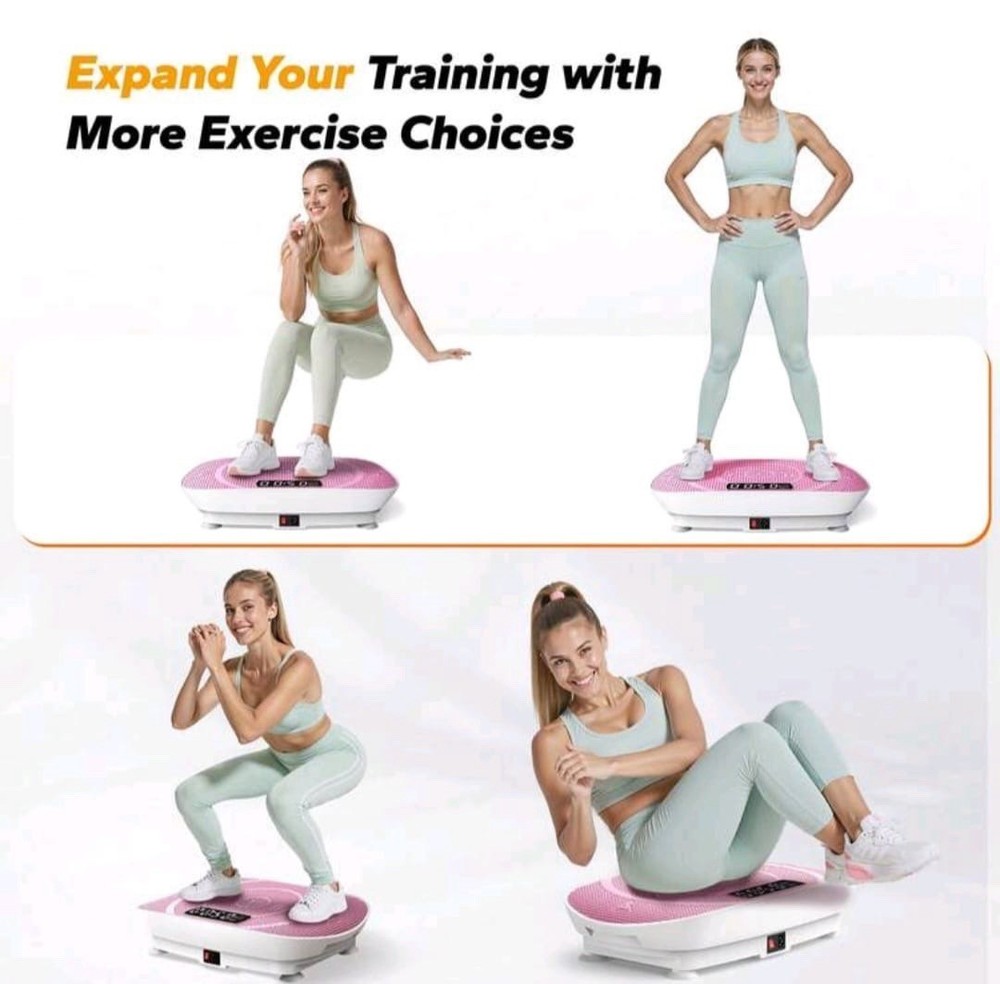 MERACH Vibration Plate Exercise Machine W/ Bluetooth LED Screen & Resistance New