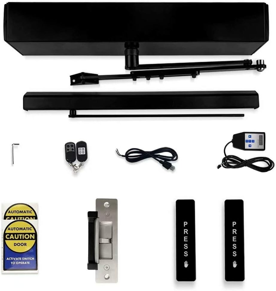 Automatic Swing Door Olide-120B with Wireless Push Panel and 880lbs Eletric Lock