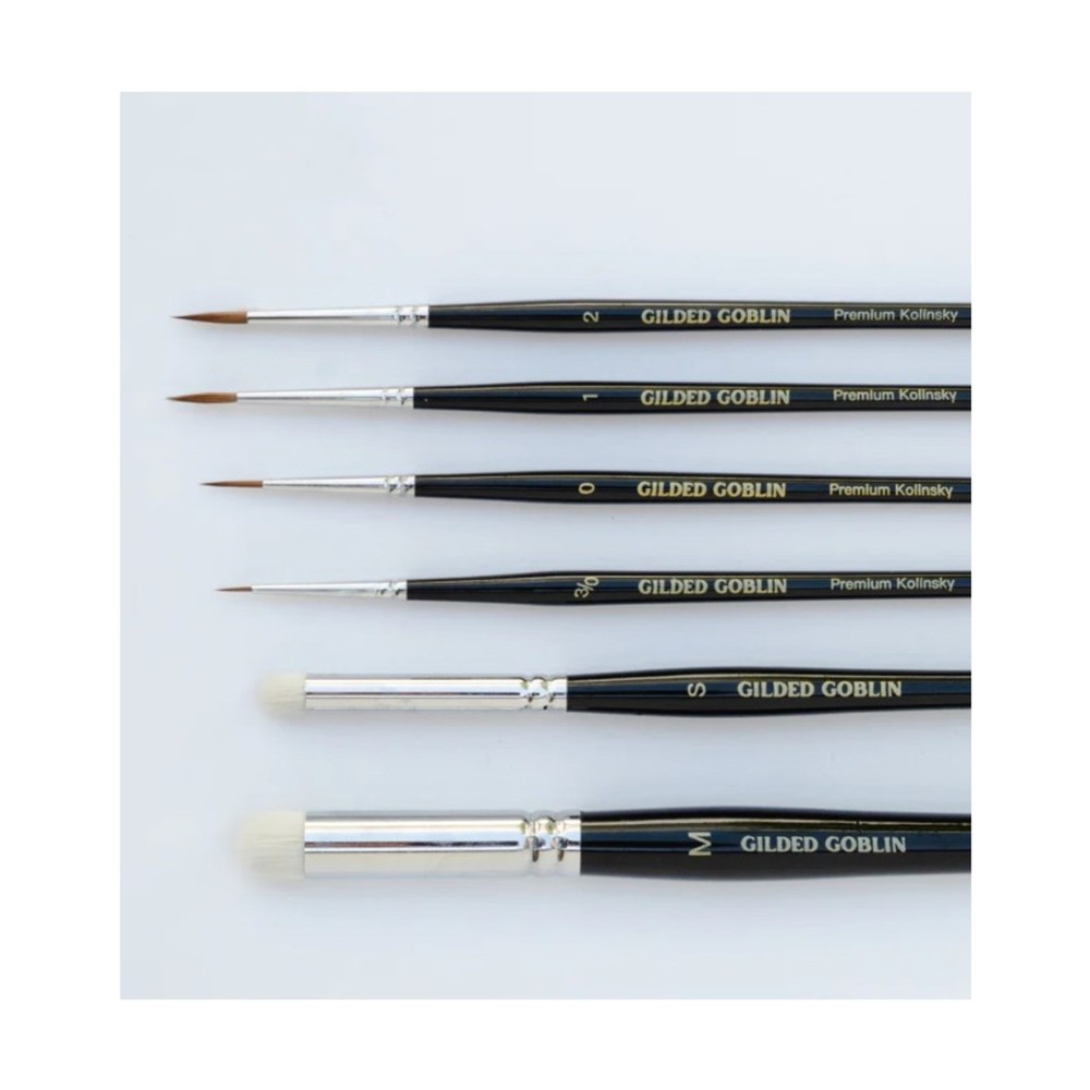 Gilded Goblin Supplies Eldritch Kolinsky Paint Brushes New