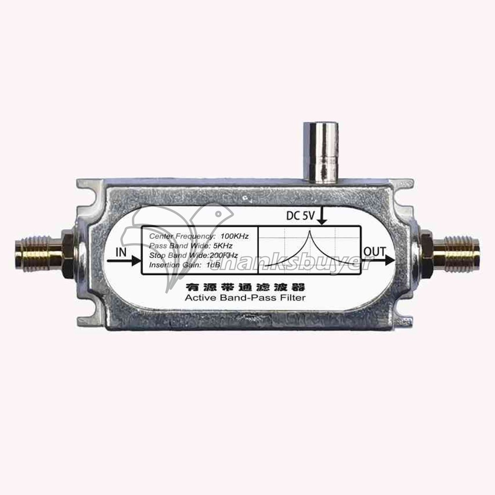 100KHz BPF Single Power Supply Active Bandpass Filter 45dB Suppression