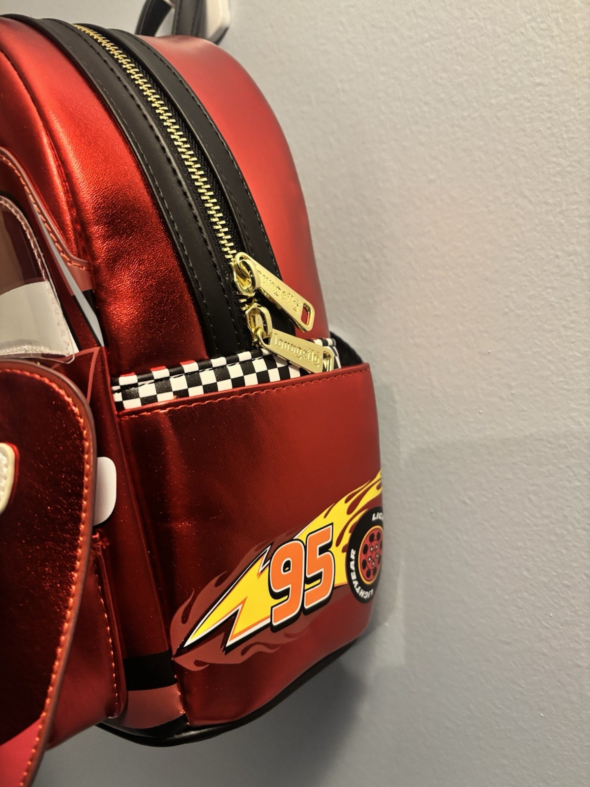 Loungefly Disney Pixar Cars Lighting McQueen Rusteez And Dinoco Bags