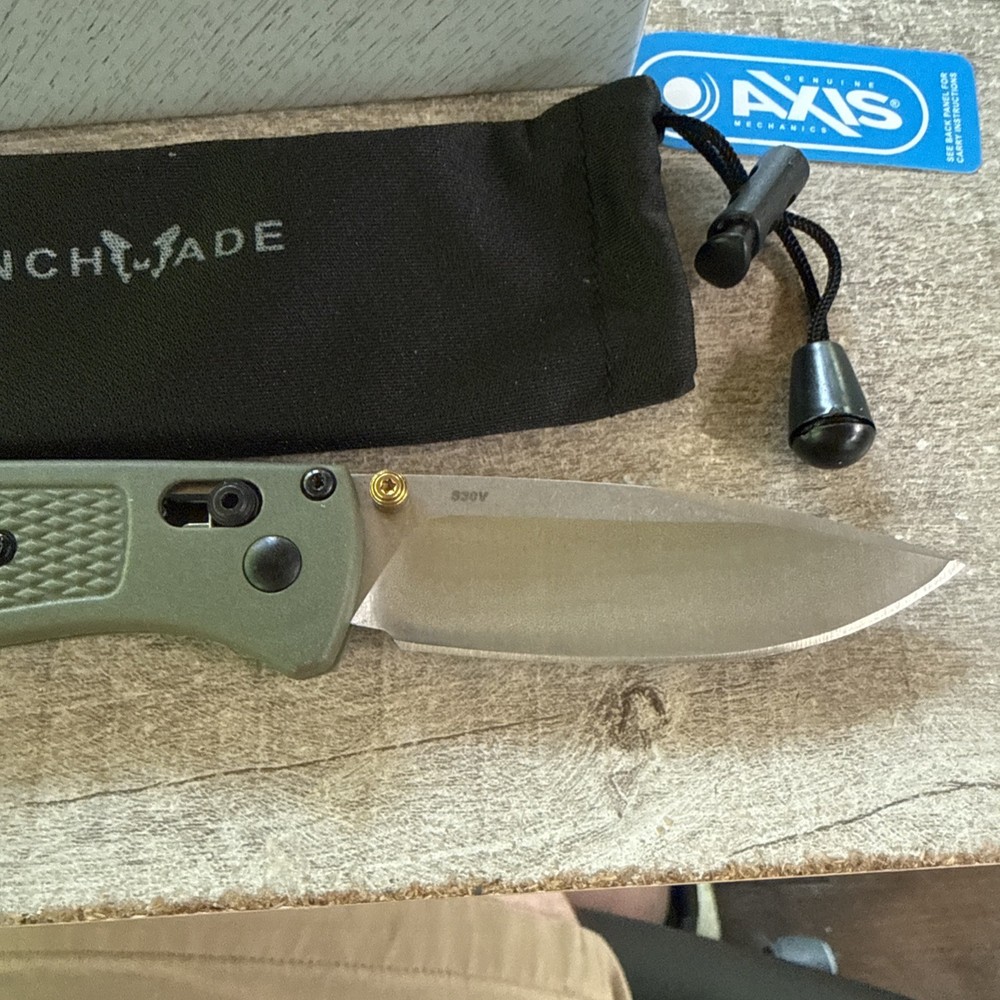 Bugout* 535 Olive S30V AXIS Lock EDC Stainless Blade Authniticity unverified