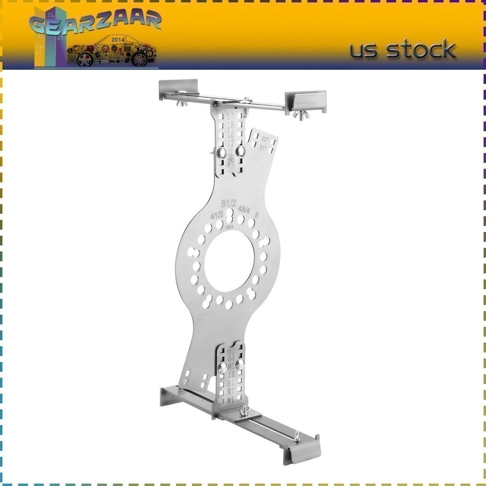 Tire Size Fit Test Measuring Mockup 14"-20" 5-Lug Pattern Silver US