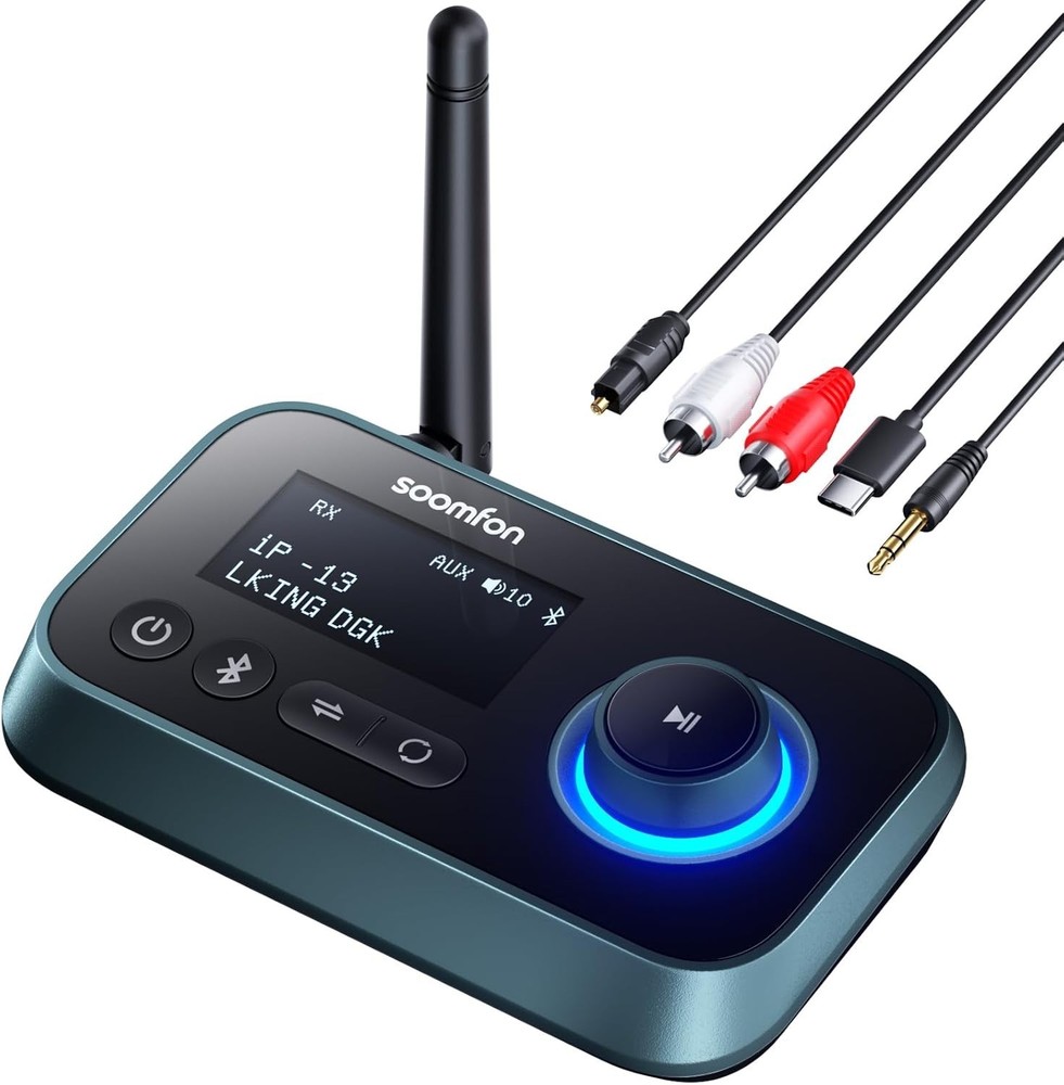 SOOMFON Bluetooth Transmitter for TV 3-in-1 Bluetooth 5.0 Transmitter Receiver