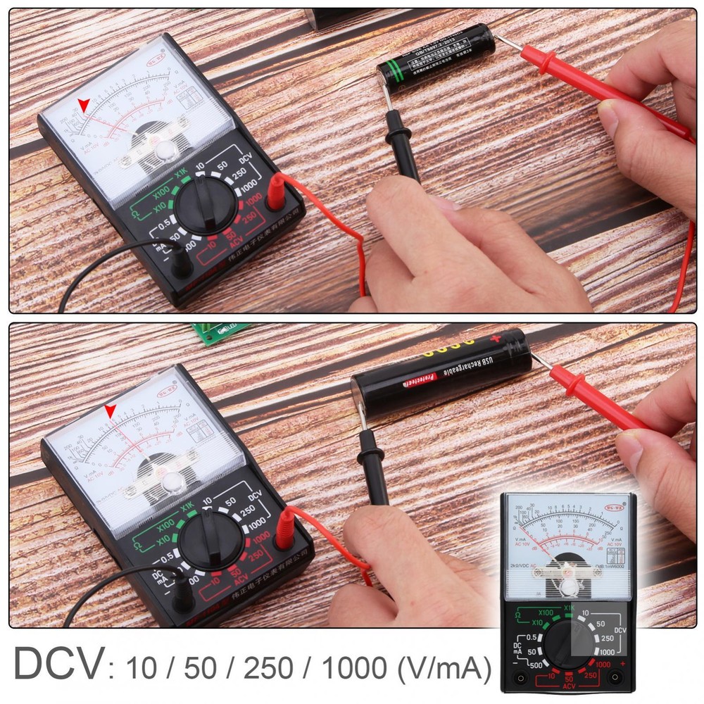 Analog Multimeter Voltmeter Ammeter Ohmmeter Tester Meter OHM AC/DC Volt