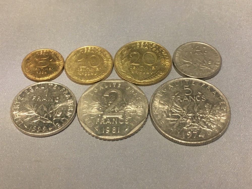 France coins x 7