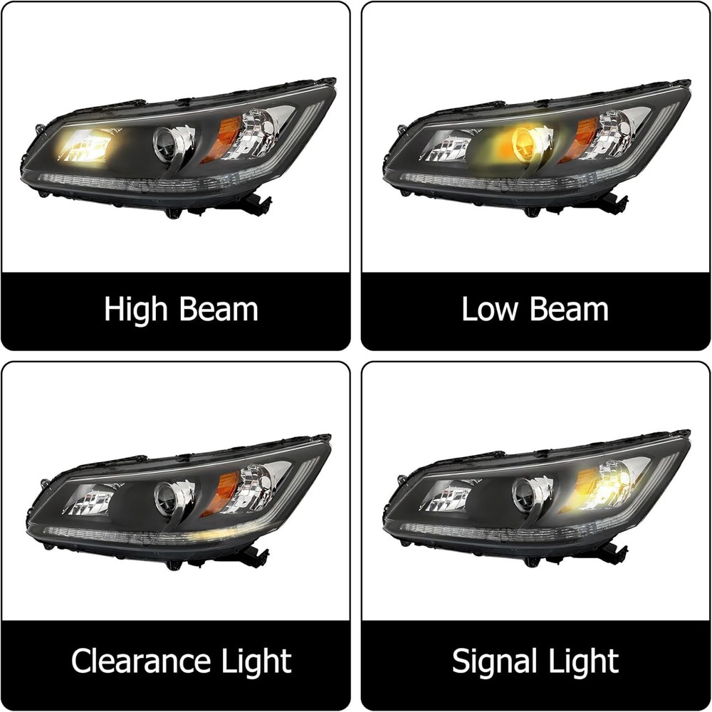 Headlight Assembly Replacement for Accord 2013 2014 2015 Headlight Assembly with