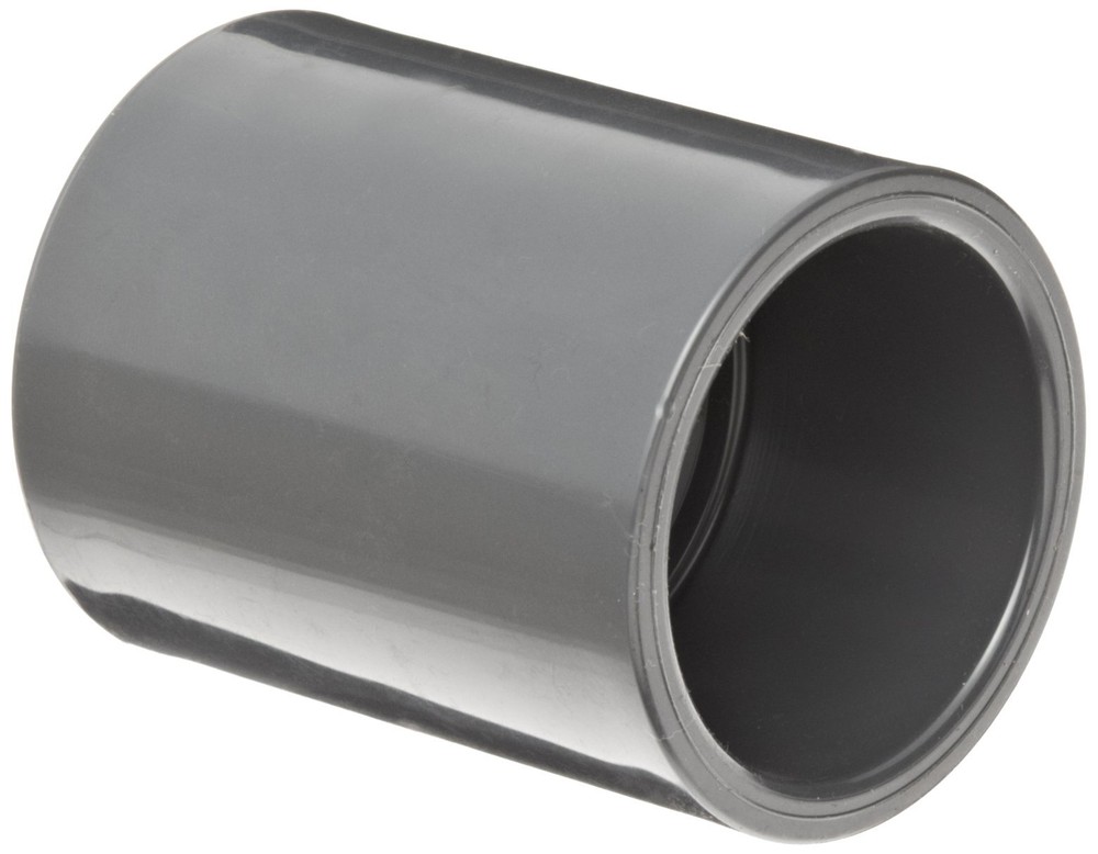 GF Piping Systems PVC Pipe Fitting Coupling Schedule 80 Gray 2" x 1/2" Slip
