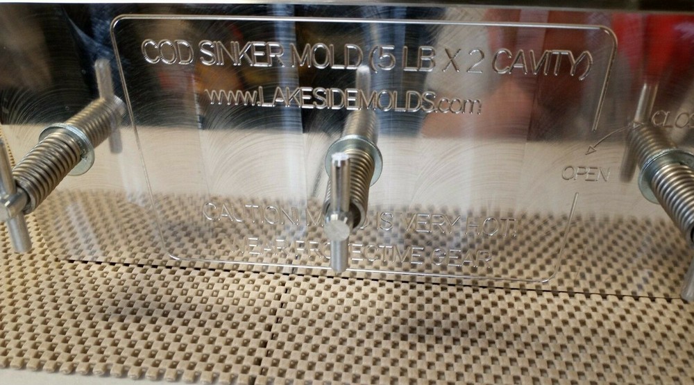Cod Sinker / Deep Drop Weight Mold 5 LB ( 2 Cavity ) Aluminum CNC