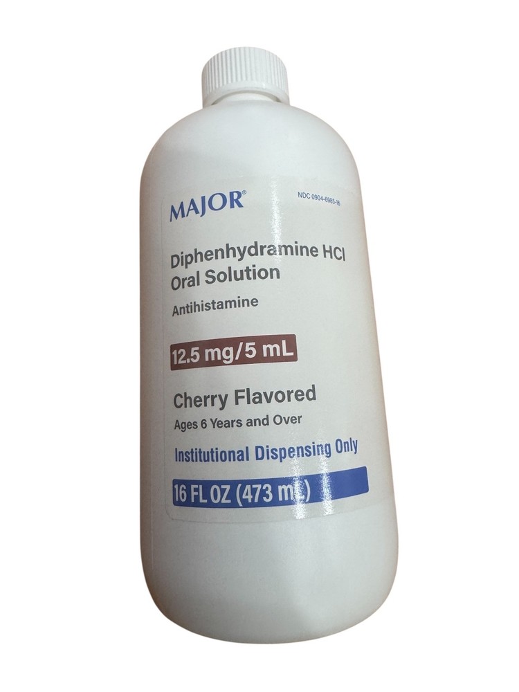 Major Diphenhydramine Liquid 12.5mg/5ml Cherry - 16oz