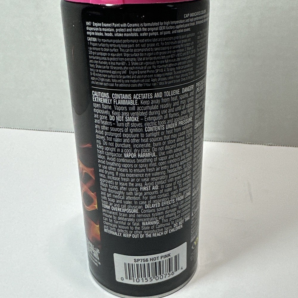 Hot Pink Coating High Temp Engine Enamel Header & Caliper Brake Paint Spray 500F