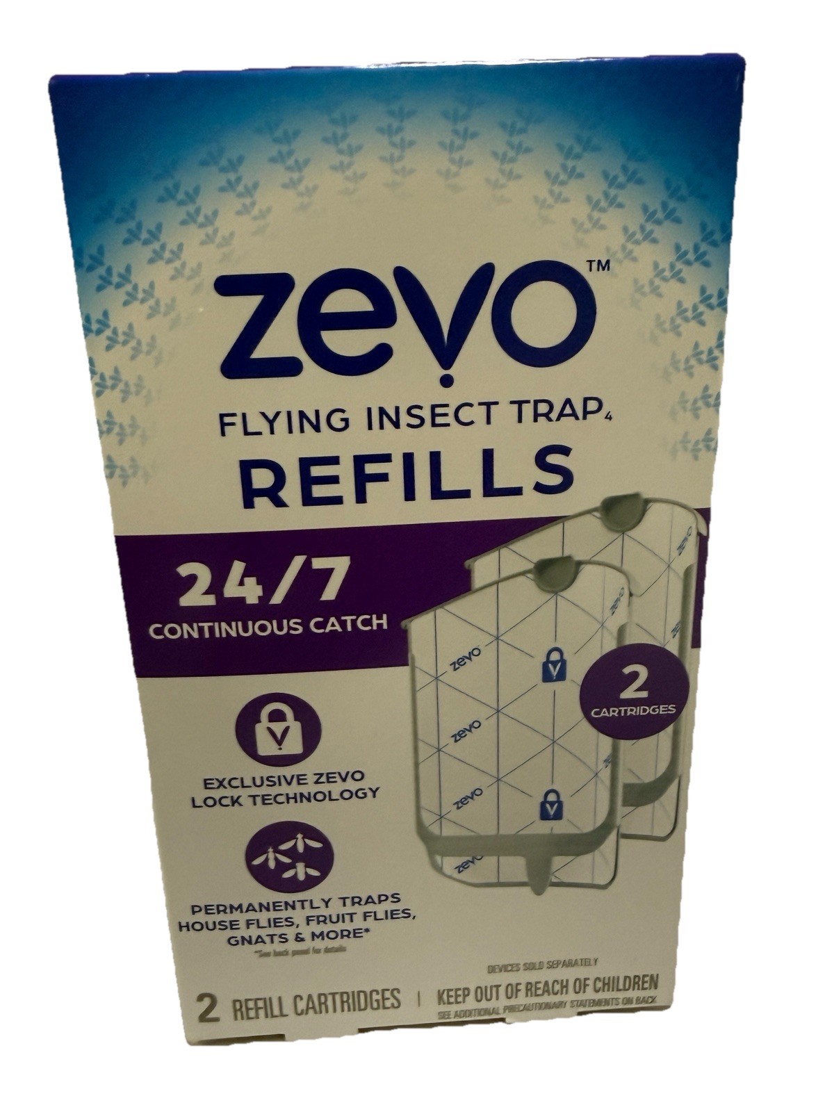 Zevo Flying Insect Trap Refill Cartridges, Bug Trap(4 Refill Cartridges)