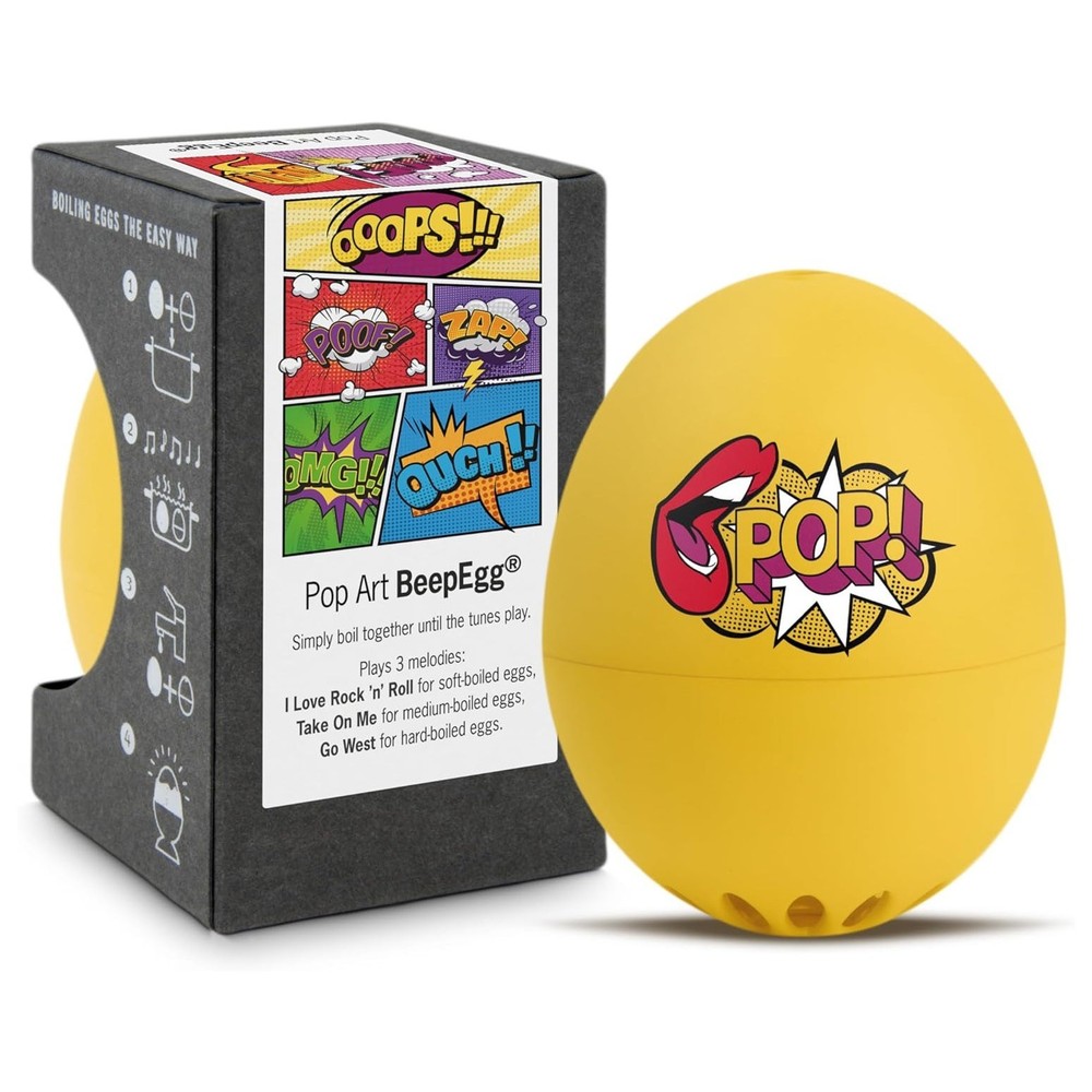 BrainStream BeepEgg Musical / Singing Floating Egg Timer - Pop Art