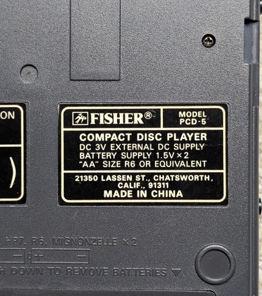 Fisher Opti Trac Compact Disc Player PCD-5 Electronic Equalization System Works