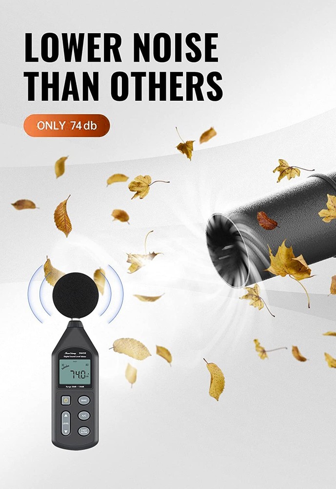 Backpack Leaf Blower Gas Powered Snow Blower 665 CFM 43CC 2-Stroke Engine 3HP