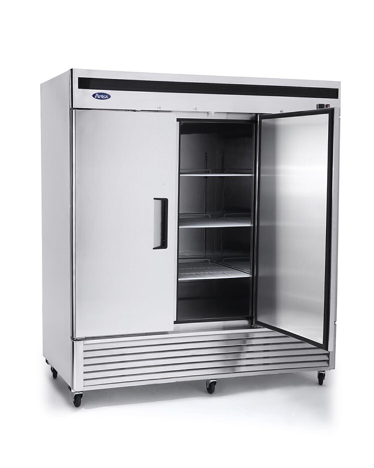 Atosa MBF8504GR 81" Three Solid Door Bottom Mount Reach-In Freezer Three-Section