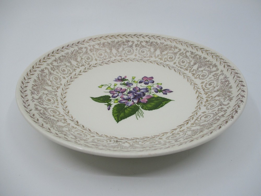 CUNNINGHAM & PICKETT SPRINGVIOLET ROUND VEGETABLE BOWL - 8 3/4" - 1202G