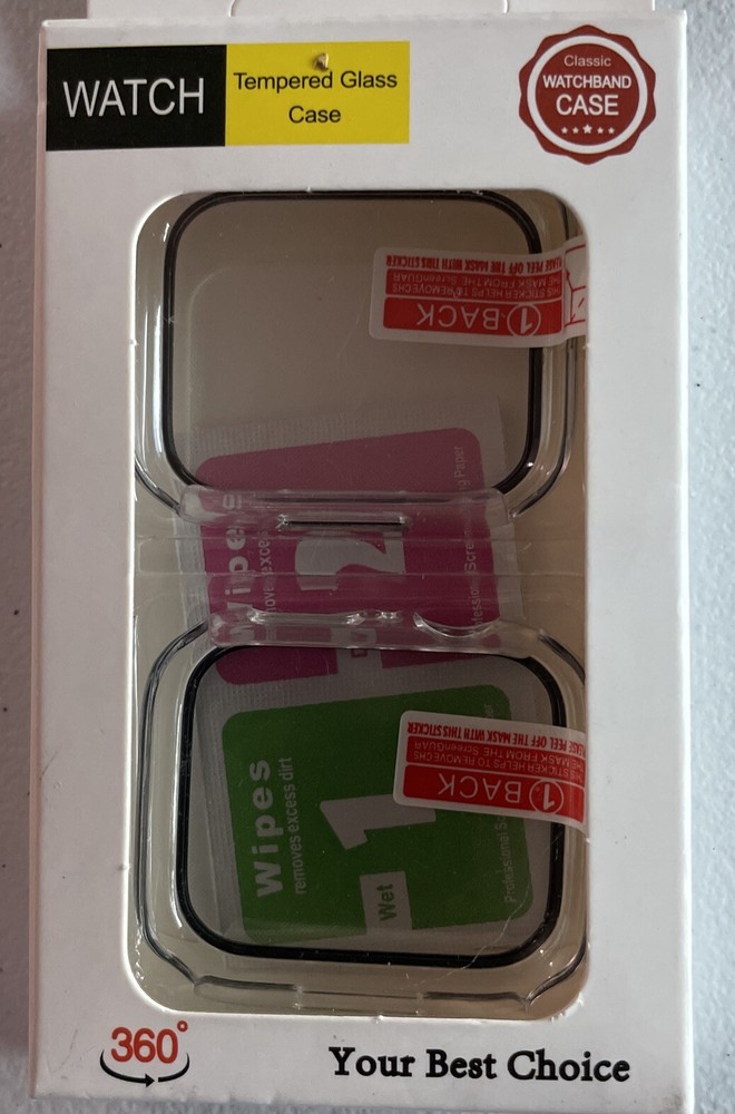 2 Pack Smart Phone Watch Case Clear 45mm