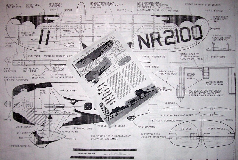 GEE BEE R-1 PLAN + CONSTRUCTION ARTICLE to Build a 28" UC Scale Model Airplane