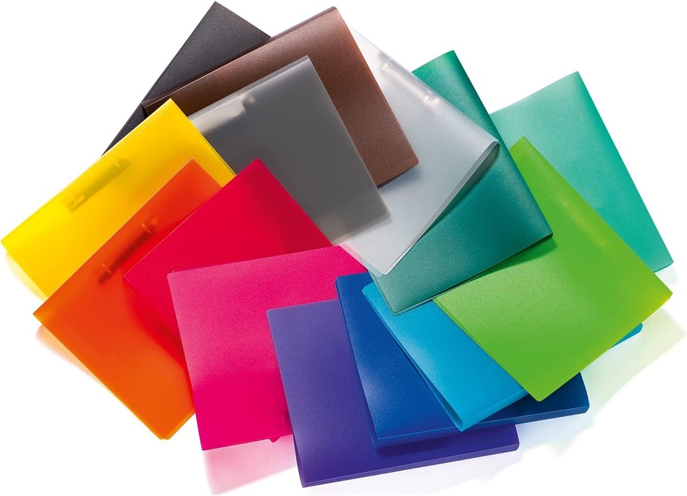 HERMA Ring Binder Translucent in Grey, A4, 25 mm Spine, Slim 2-Ring Binder Made