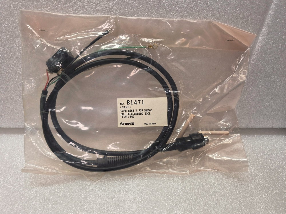GENUINE HAKKO B1471 Cord Assembly for 802 Desoldering Tool.