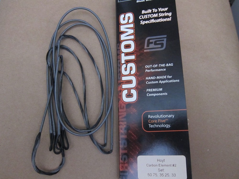 NEW Hoyt Carbon Element #2 String Set 50.75 & 35.25 First String Custom Archery