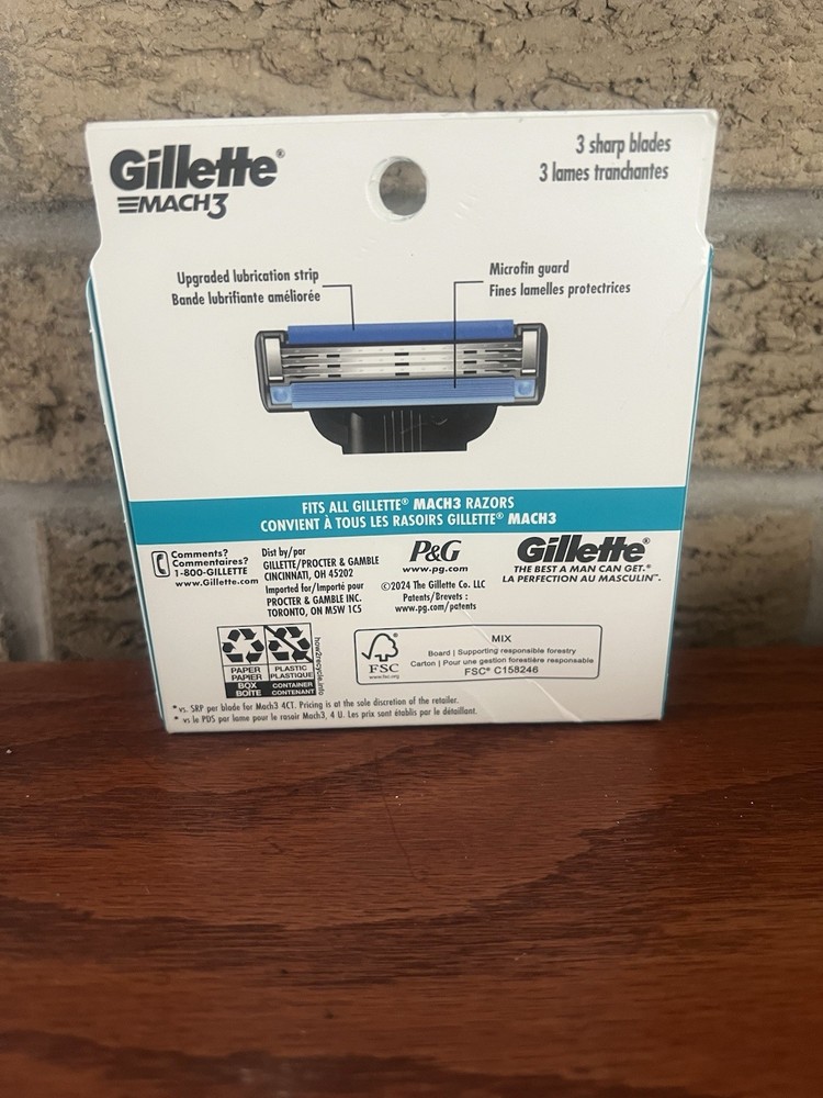 Gillette Mach3 Men's Razor Blade Refills, 8-Pack