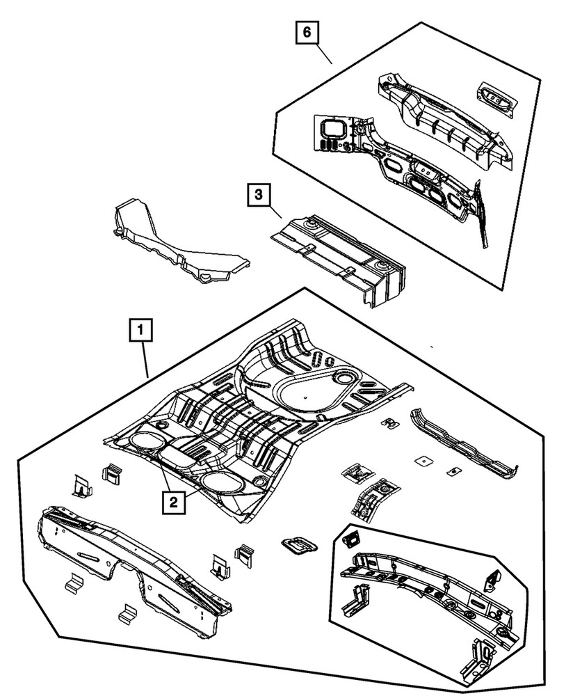 Genuine Mopar Rear Closure Panel 5074306AC